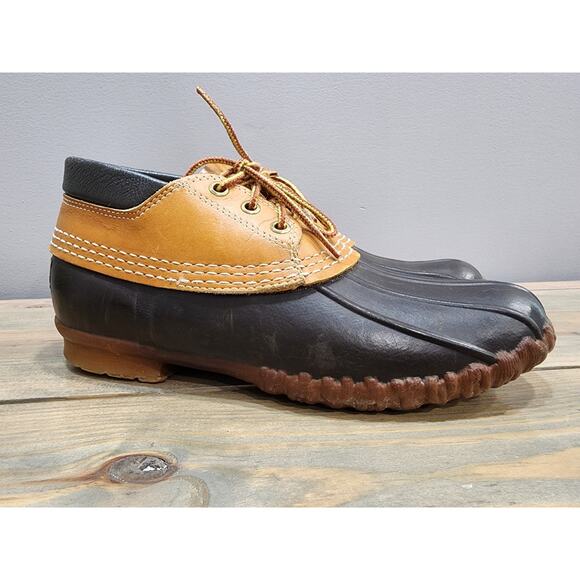 L.L. Bean Maine Hunting Shoe Duck Boots Size 8 Waterproof Leather & Rubber - Picture 1 of 8